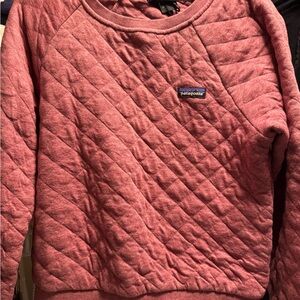 Patagonia Pink Quilted Crew Neck Sweater